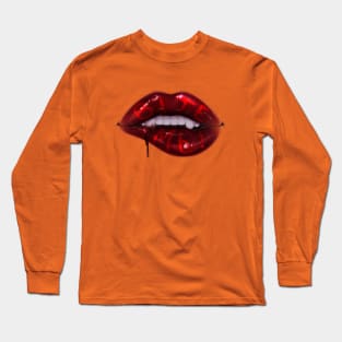 Bite Me Lips Long Sleeve T-Shirt